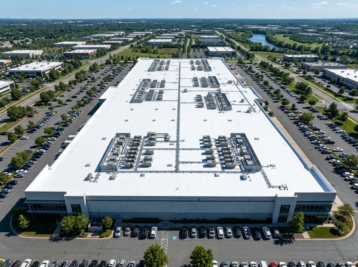 Commercial facility with durable roof system